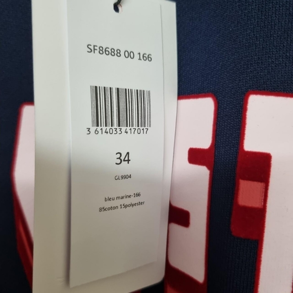 Lacoste Navy spellout sweater Size 34 uk 6BNWT - Picture 4 of 4